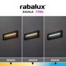 Rabalux 77190 LED Außenwandleuchte Kavala | 6W integrierte LED-Quelle | 250lm | 3000/4000/6000K | schwarz