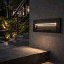 Rabalux 77190 LED Außenwandleuchte Kavala | 6W integrierte LED-Quelle | 250lm | 3000/4000/6000K | schwarz