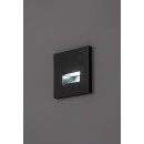 Rabalux 77195 LED Außenwandleuchte Lunca | 1W integrierte LED-Quelle | 15lm | 3000/4500/6500K | schwarz