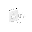 Rabalux 77198 LED Außenwandleuchte Lunca | 1W integrierte LED-Quelle | 50lm | 3000/4500/6500K | Bewegungssensor | weiß