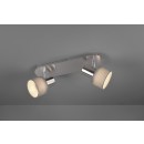 TRIO 803600207 Decken- und Wandleuchte Wailer 2x5W | GU10 | IP20 - Nickel, grau