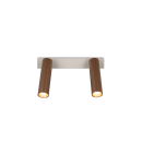 Trio T849210265 LED Spot-Deckenleuchte AMBALA  | 5W integrierte LED-Quelle | 2x500lm | 2300+3000+4000K | braun