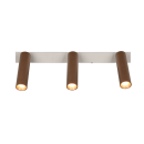 Trio T849210365 LED Spot-Deckenleuchte AMBALA  | 5W integrierte LED-Quelle | 3x500lm | 2300+3000+4000K | braun