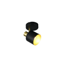 Trio T868870180 Spot-Wandleuchte EVA  | 10W E14 | mit Schalter | schwarz | gold