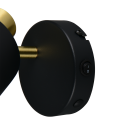 Trio T868870180 Spot-Wandleuchte EVA  | 10W E14 | mit Schalter | schwarz | gold