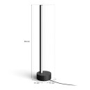 Philips Hue 8718696176245 LED Tischlampe Signe 1x11,8W | 2000-6500K | RGB - dimmbar, Bluetooth, White and color Ambiance, schwarz