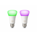 Philips Hue 8718696729052 2x 9,5W LED Lampe | E27 | 2200-6500K | RGB - White and Color Ambiance