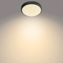 Philips 8719514326583 LED-Deckenleuchte Doris 1x6w | 600lm | 2700k | IP44 - schwarz