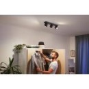 Philips Hue 8719514339125 LED Deckenleuchte Buckram 3x5w | Gu10 | 1050lm | 2200-6500k - dimmbar, Bluetooth, Fernbedienung, White Ambiance, weiß