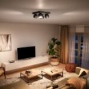 Philips Hue 8719514339163 Spotleuchte Buckram 4x5,5w | Gu10 | 1400lm | 2200-6500k - White Ambiance, Fernbedienung, dimmbar, Bluetooth, schwarz