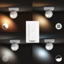 Philips Hue 8719514339224 Wand- oder Spotleuchte Buckram 1x5w | Gu10 | 350lm | 2200-6500k - White Ambiance, Bluetooth, Fernbedienung, dimmbar, weiß