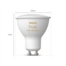 Philips Hue 8719514342804 LED-Lampen 3x43w | Gu10 | 350lm | 2200-6500K - Set 3 Stück, dimmbar, Bluetooth, White Ambiance