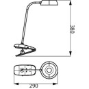 Philips 8719514396876 LED-Lampe mit Donutclip-Clip 1x3W | 175lm | 4000K - Lupe, USB, rosa