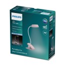 Philips 8719514396876 LED-Lampe mit Donutclip-Clip 1x3W | 175lm | 4000K - Lupe, USB, rosa