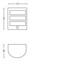 Philips 8719514417656 LED Außen Wandleuchte mit Sensor Python 1x6w | 500lm | 4000k | IP44 - Anthrazit
