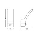 Philips 8719514417717 LED Außen Wandleuchte mit Bewegung Splay 1x12w | 1100lm | 2700k | IP44 - Anthrazit