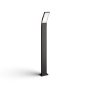 Philips 8719514417793 LED Sockelleuchte Splay 1x12w | 1100lm | 2700k | IP44 - Anthrazit