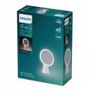 Philips 8719514420472 LED-Tisch-Touch-Kosmetiklampe mit Spiegel Mirror 1x4,5W | 60lm | 3000-5000K - USB, dimmbar, weiß