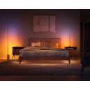 Philips Hue 8719514433526 Signe LED Stehleuchte 1,4m 1x29W | 2550lm - weiß mit Holzdekor, Farbverlauf Weiß und Color Ambiance