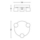 Philips 8719514435414 LED-Deckeneinbauleuchte Star 3x4,5W | 1500lm | 2700K - dimmbar, regelbar, schwarz