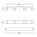Philips 8719514435438 LED-Deckeneinbaustrahler Star 4x4,5W | 2000lm | 2700K - dimmbar, regelbar, schwarz