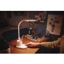 Philips 8719514443792 LED-Tischleuchte Rock 1x7W | 200lm | 3000-5700K - USB, dimmbar, mit Handyständer, weiß