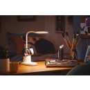 Philips 8719514443792 LED-Tischleuchte Rock 1x7W | 200lm | 3000-5700K - USB, dimmbar, mit Handyständer, weiß