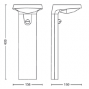 Philips 8719514476936 LED-Solar-Gartensäule mit Bewegungssensor Tyla 1x1,2W | 255lm | 3000K | IP44 - anthrazit