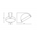 Philips 8719514477254 LED-Außenwandleuchte Mimosa 1x7W | 630lm | 2700K | IP44 - Anthrazit