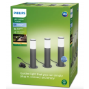 Philips 8719514477377 Gartenpfosten GardenLink 3x24W | 1800lm | 2700K | IP44 - steckbar, schwarz