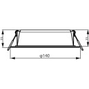 Philips 8720169173767 LED Einbauleuchte Meson | 12,5W integrierte LED-Quelle | 1200/900 lm | 3000K