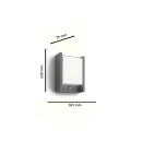 Philips 8720169263833 LED Außenwandleuchte Arbour | 3,8W integrierte LED-Quelle | 800lm | 2700K