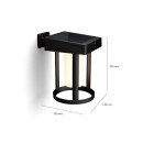 Philips 8720169263895 LED solar Außenwandleuchte Camill | 1,4W integrierte LED-Quelle | 250lm | 3000K