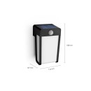Philips 8720169265486 LED solar Außenwandleuchte Shroud | 2,3W integrierte LED-Quelle | 250lm | 2700K