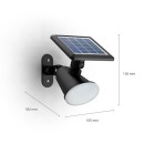 Philips 8720169265523 LED solar Außenwandleuchte Jivix | 1,5W integrierte LED-Quelle | 150lm | 2700K