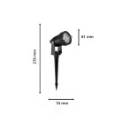 Philips 8720169269217 LED Niedervolt-Außenleuchte Caper | 1,5W integrierte LED-Quelle | 2700K