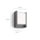 Philips 8720169278042 LED Außenwandleuchte Arbour | 3,8W integrierte LED-Quelle | 800lm | 2700K
