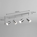 Trio 880400406 Spotleuchte Angelo 4x5w | Gu10 | IP44 - Chrome