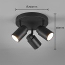 Trio 880430332 Spotleuchte Angelo 3x5W | Gu10 | IP44 - schwarz