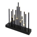 Emos DCAW04 LED Kerzenleuchter 1,2W | 20 LEDs | 3xAA | 2700K | IP20 - Zeitschaltuhr, warmweiß, schwarz