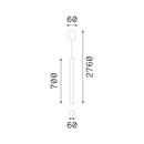Ideal lux 352244 Pendelleuchte LOOK  GU10 | Seilleuchte | schwarz