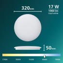 Philips 8721103069030 LED Deckenleuchte CL200 | 17W integrierte LED-Quelle | 1900lm | 4000K | weiß