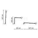 LED Artemide Tolomeo braccio Wandlampe 11W, Aluminium poliert