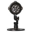 Emos DCPC04 LED Dekorativer Projektor - Schneeflocken 36W | IP44 - kaltes weiß, rotierendes Licht, schwarz