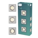 Philips 8721103037053 Set von Einbauleuchten Peridot GU10 | chrom