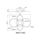 Globo 48477-40C LED Deckenleuchte ALVIS  | 40W integrierte LED-Quelle | 1350lm | 4000K