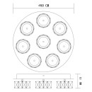 Globo 49350D5 LED Aufbauleuchte Amur 1x64W | 4000K - dimmbar