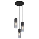 Globo 21000-3HB Pendel-Deckenleuchte Annika 3x25W | E27 - schwarz, rauchfarben