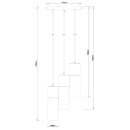 Globo 21000-3HB Pendel-Deckenleuchte Annika 3x25W | E27 - schwarz, rauchfarben