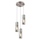 Globo 21000-3HN Pendel-Deckenleuchte Annika 3x25W | E27 - schwarz, nickel